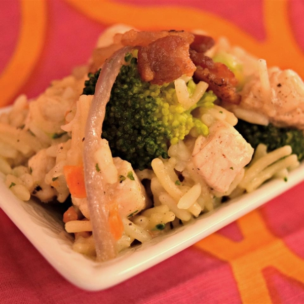 Bacon, Broccoli, Chicken & Rice