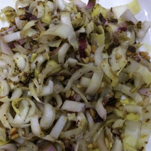 Warm Belgian Endive and Pine Nut Salad