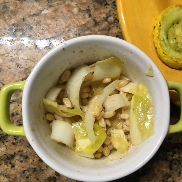 Warm Belgian Endive and Pine Nut Salad