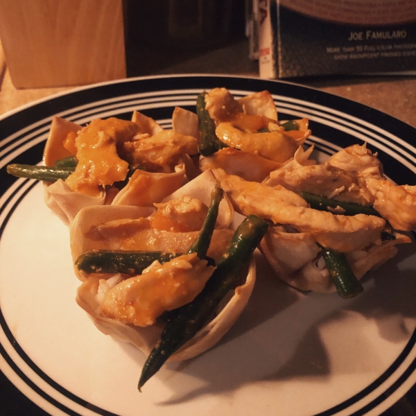 Jasmine Rice and Red Curry Chicken Wonton Bowls