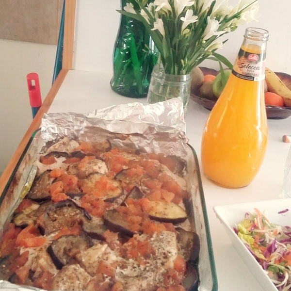 Baked Sea Bass with Vegetables