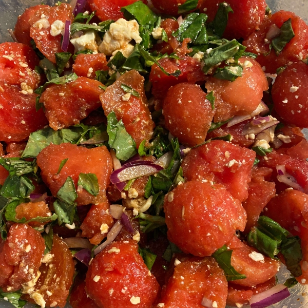 Herb Watermelon Feta Salad