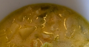Leek and Potato Soup with Shrimp
