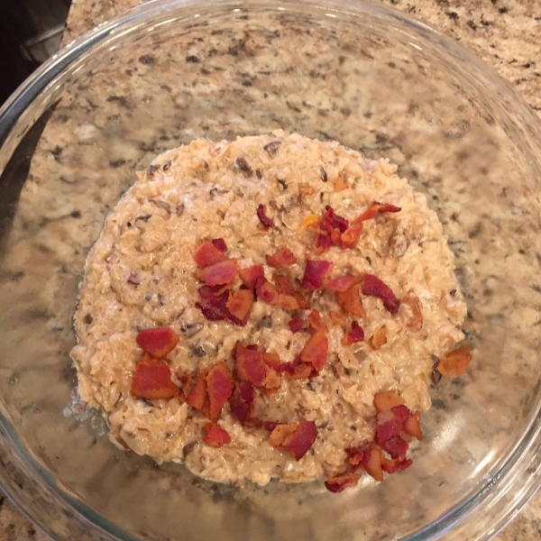 Cheesy Cauliflower Risotto with Bacon