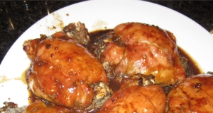 Mushroom-Stuffed Chicken Breasts in a Balsamic Pan Sauce