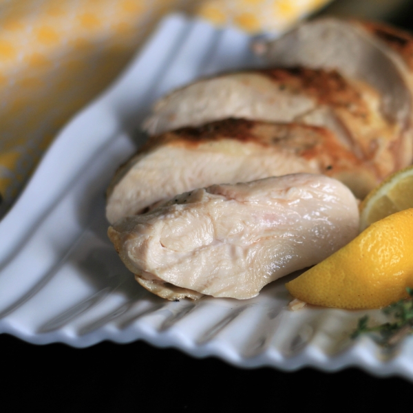 Sous Vide Chicken Breast with Lemon and Herbs