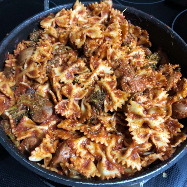 Chicken and Sausage with Bowties