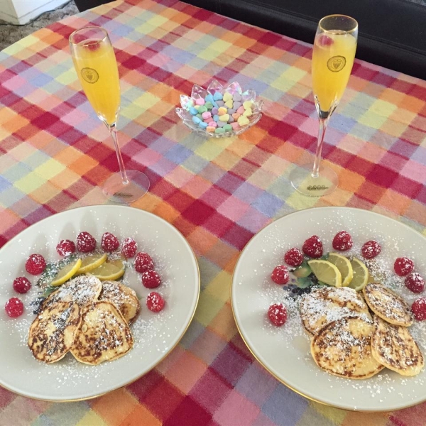 Romantic Lemon Cheesecake Pancakes