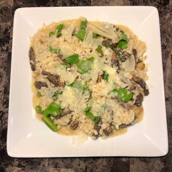 Mushroom Asparagus Risotto