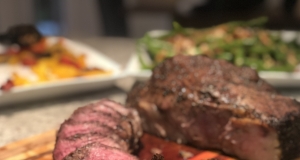 Grilled Beef Tenderloin with Herb-Garlic-Pepper Coating