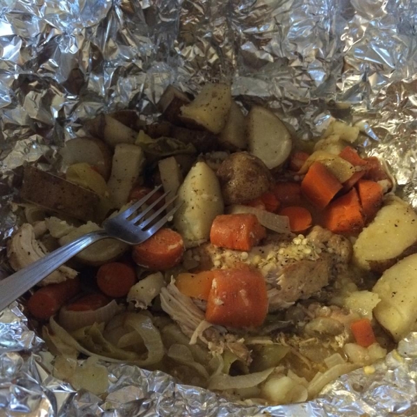Bacon and Chicken Foil Packets