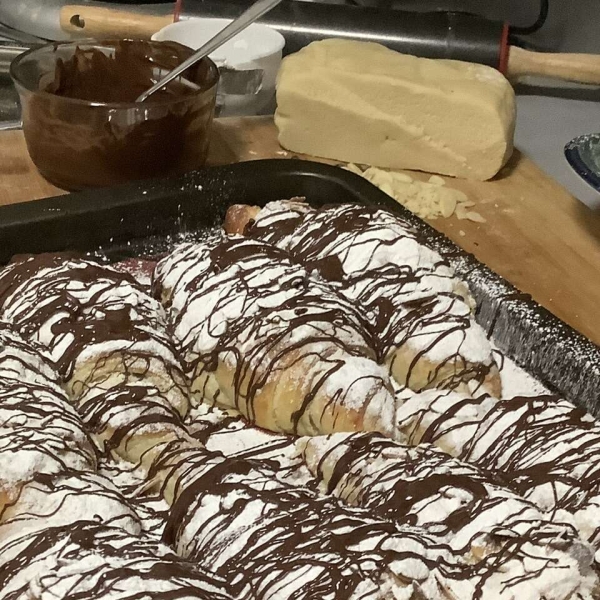 Traditional Layered French Croissants