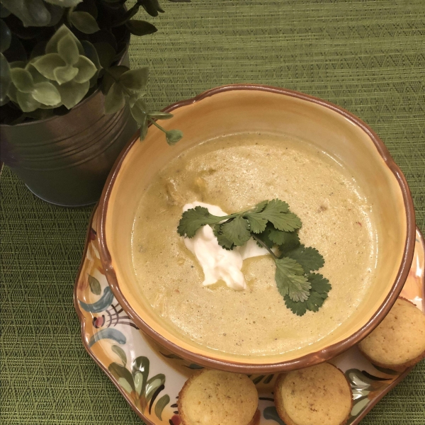 Poblano Chicken Cheese Soup