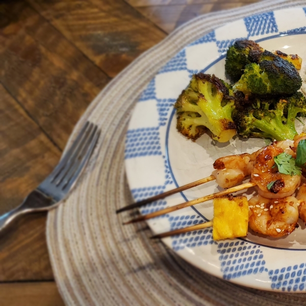 Grilled Teriyaki Shrimp and Pineapple Skewers