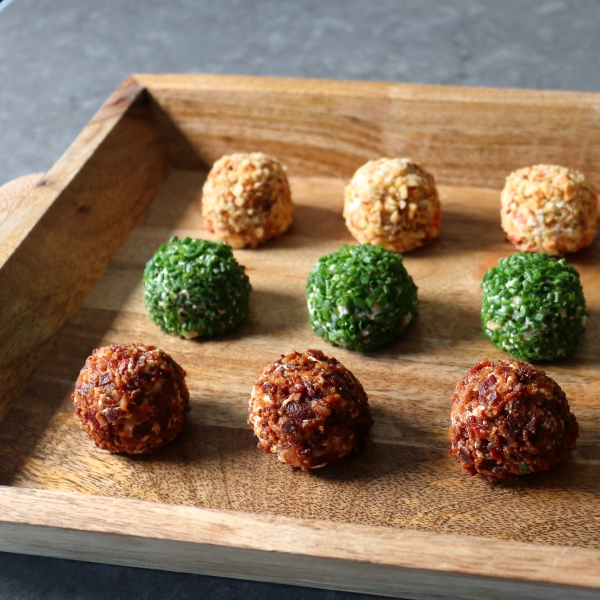 Red, White, and Blue Cheese Balls