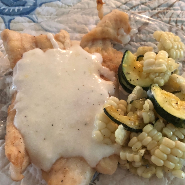 Grouper with Lemon White Sauce