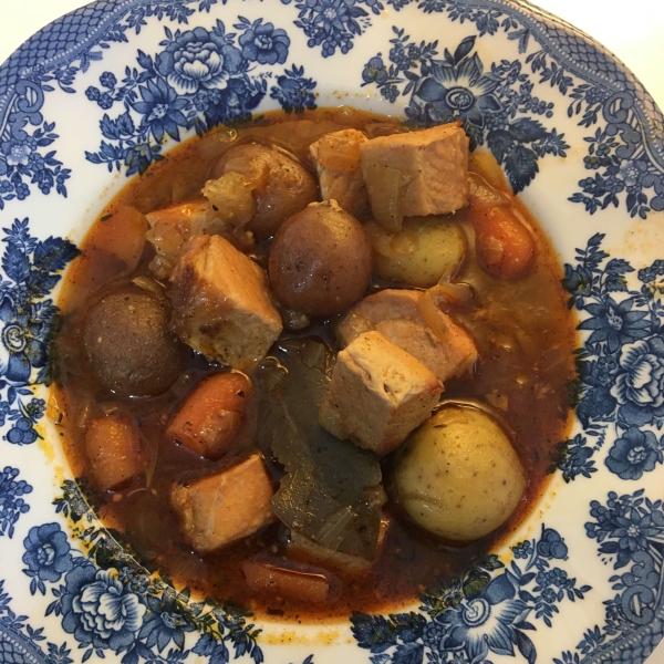 Pork Rib Stew with Sage Cornmeal Dumplings