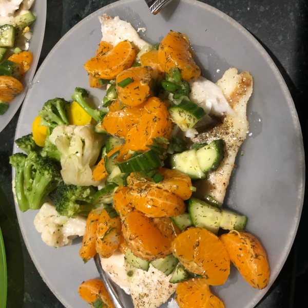 Fish with Cucumber Orange Relish