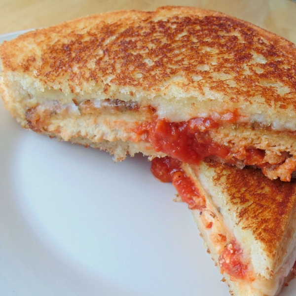 Lazy Chicken Parmesan Grilled Cheese