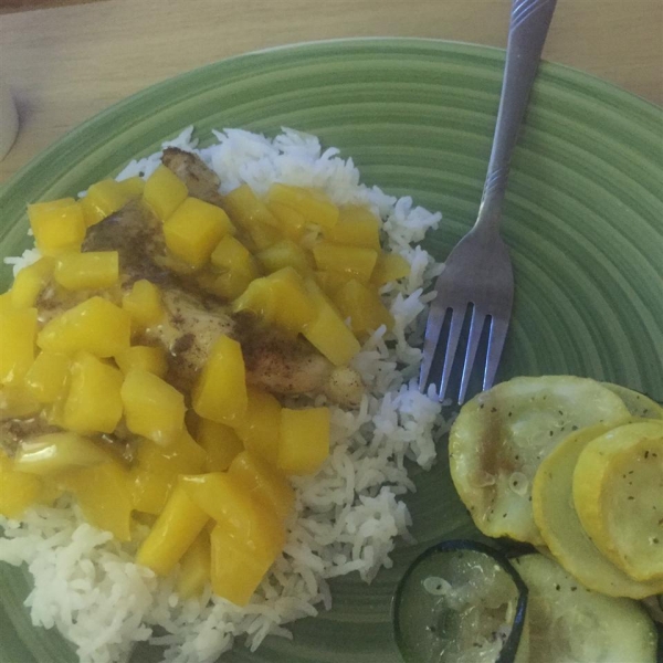 Grilled Spiced Chicken with Caribbean Citrus-Mango Sauce