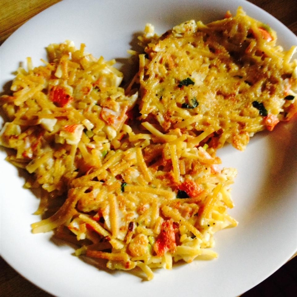 Crab and Noodle Cakes with Cilantro-Lime Mayonnaise