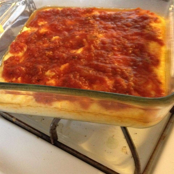 Easy Polenta with Tomato Sauce