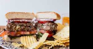 Bacon and Roquefort Stuffed Burgers