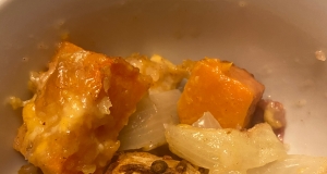 Butternut Squash, Apple, Onion Au Gratin