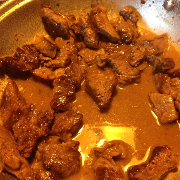 Pan-Fried Steak with Marsala Sauce