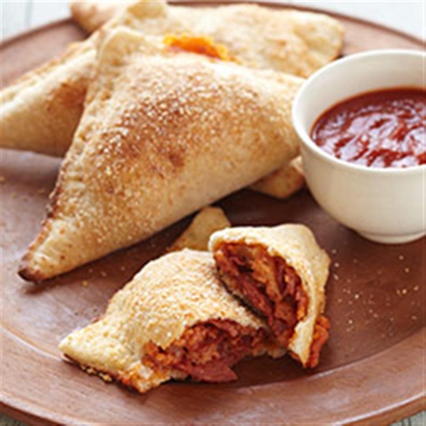 Cheesy Bison Pepperoni Pizza Turnovers