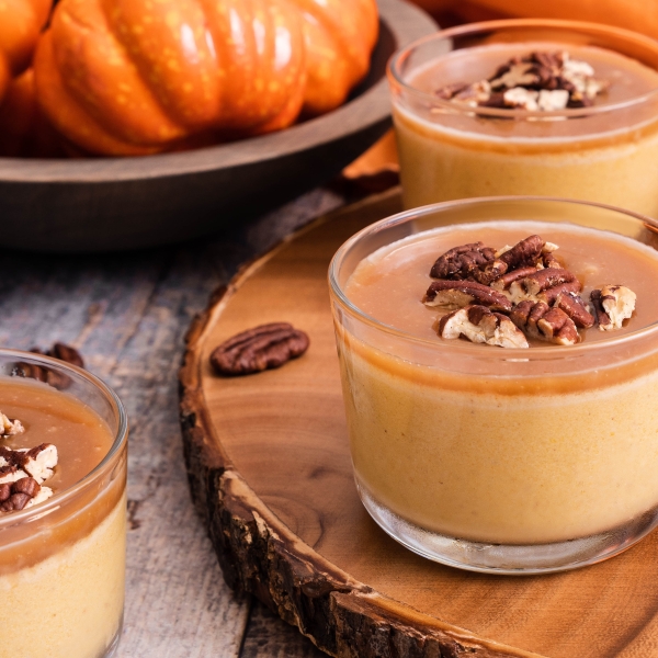 Reduced-Sugar Spiced Pumpkin Panna Cotta