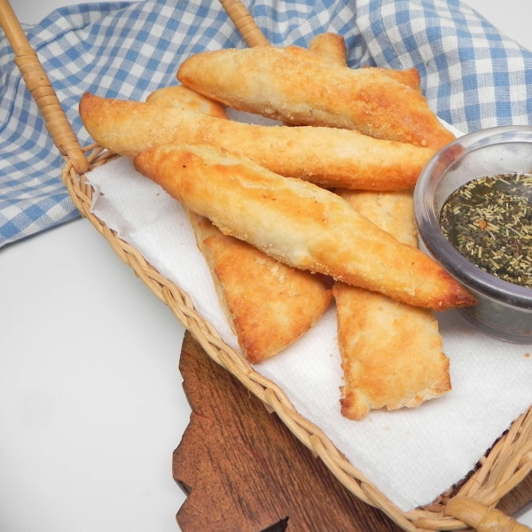 Two-Ingredient Dough Garlic Parmesan Breadsticks