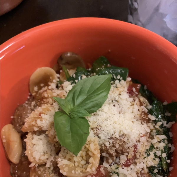 Orecchiette with Fresh Tomatoes and Sausage