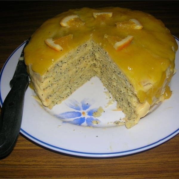 Poppy Seed Torte with Orange Glaze