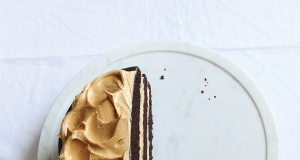 Mocha Layer Cake with Peanut Butter Frosting