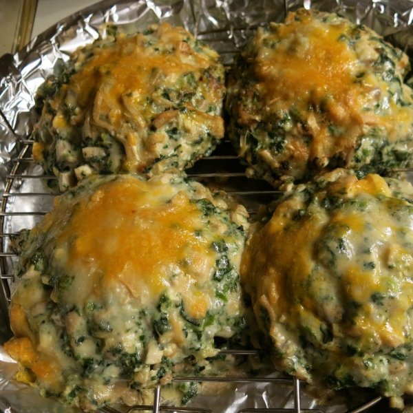Chicken, Artichoke, and Spinach-Stuffed Portobellos