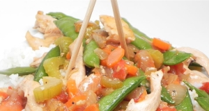 Chicken with Chicharo (Snow Peas)