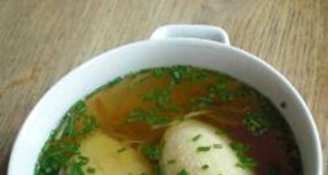 Oma's Griessnockerlsuppe (Beef and Semolina Dumpling Soup)