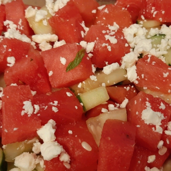 Watermelon Cucumber Salad