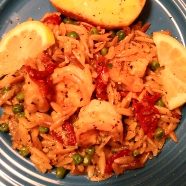 Shrimp Scampi with Orzo