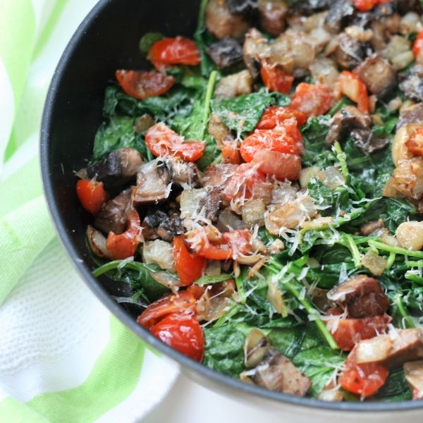 Sauteed Spinach and Mushrooms