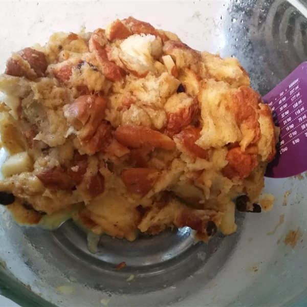 Microwave Raisin Bread Pudding