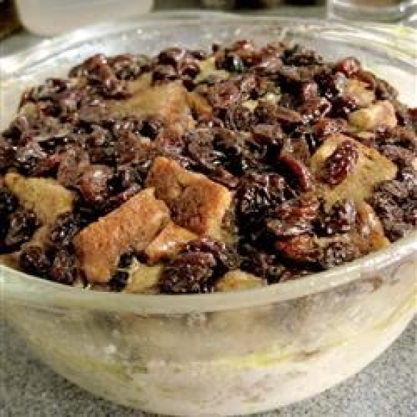 Microwave Raisin Bread Pudding