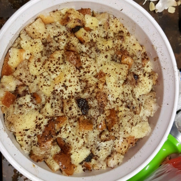 Microwave Raisin Bread Pudding