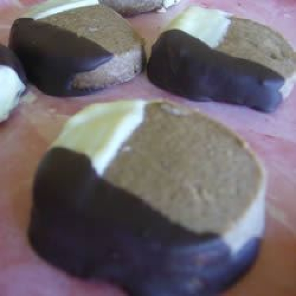 Chocolate Dipped Mocha Rounds