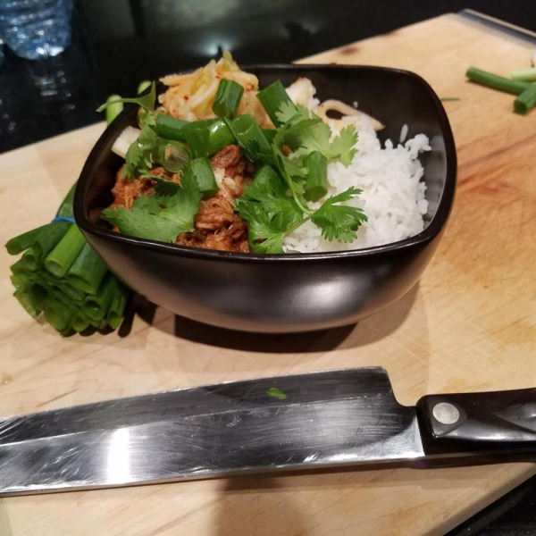 Slow Cooker Korean BBQ Pork Bowl