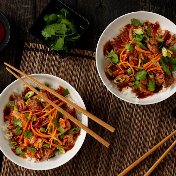 Slow Cooker Korean BBQ Pork Bowl