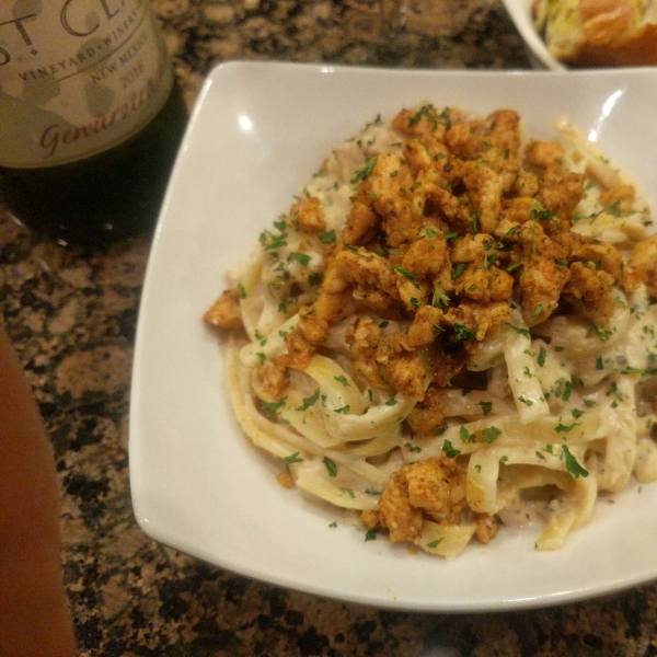 Chicken and Shrimp Carbonara