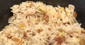 Saffron Rice with Raisins and Cashews
