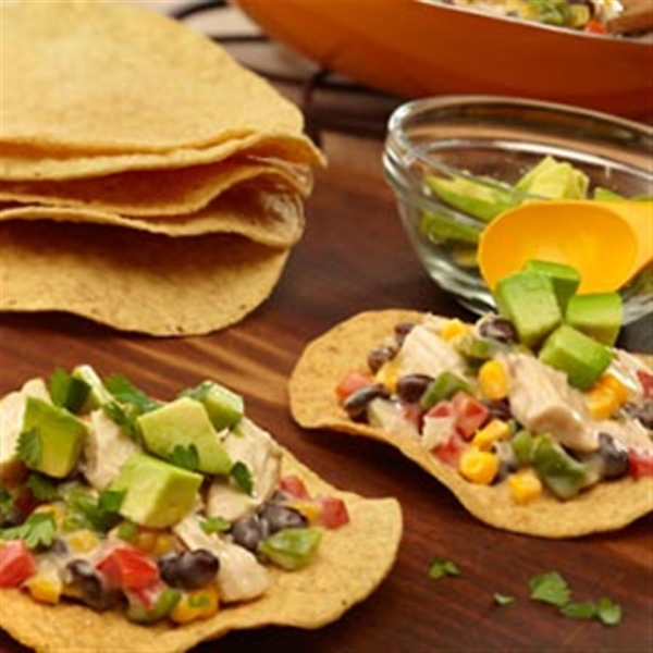 Creamy Chicken Tostadas